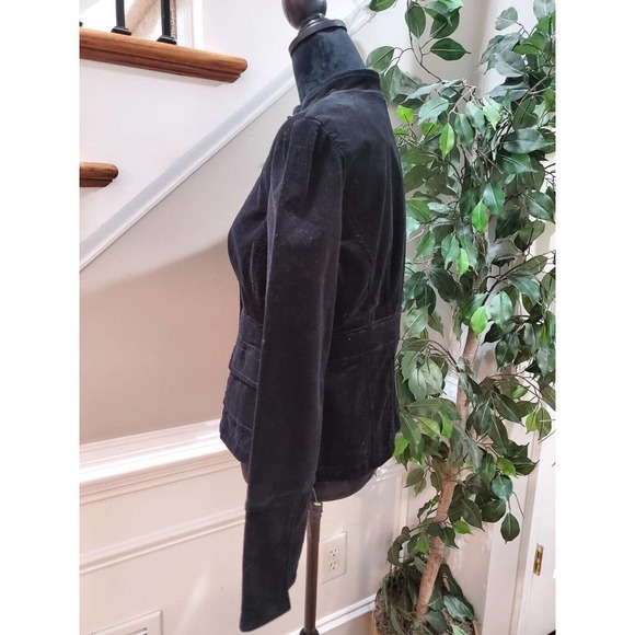 My Michelle Women's Black Cotton Long Sleeve Buttons Front Casual Jacket Size L - Picture 7 of 14